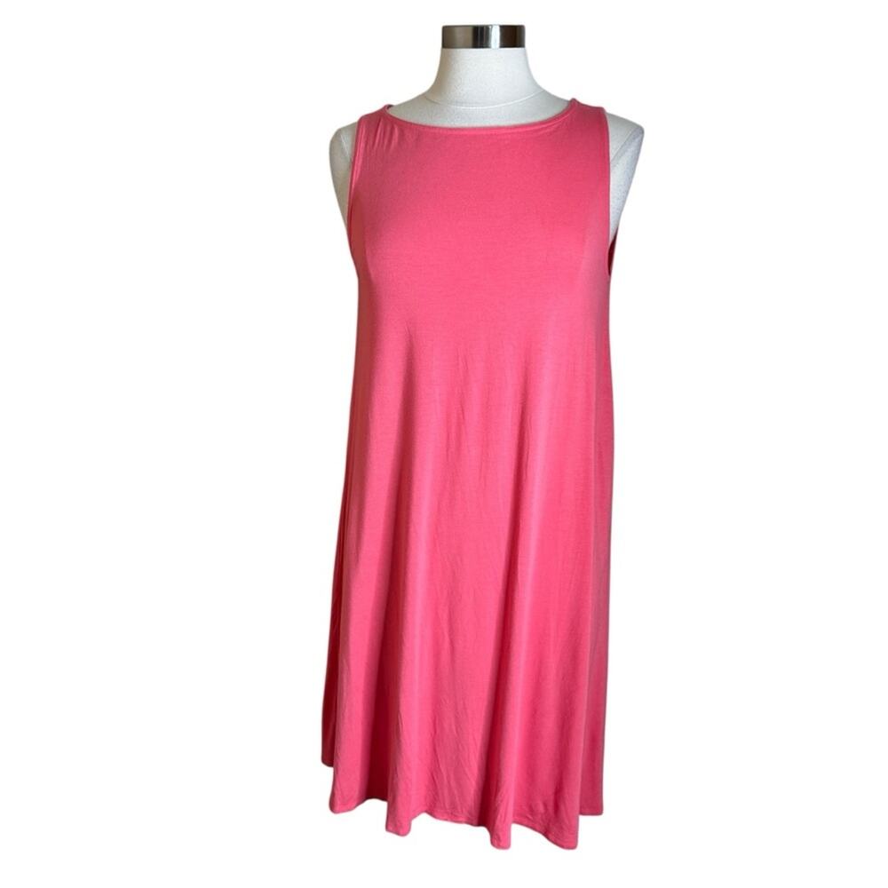 Eileen Fisher Pink Viscose Sleeveless Jersey Flare Dress Womens Medium‎ - Picture 10 of 10
